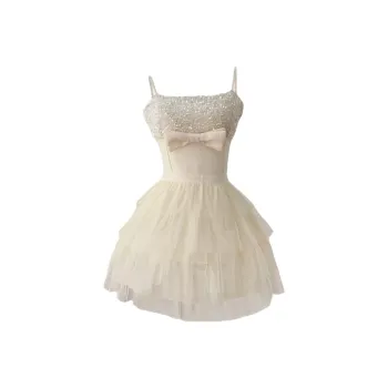 Mu Xiao Xin Slip Dresses Women's Apricot