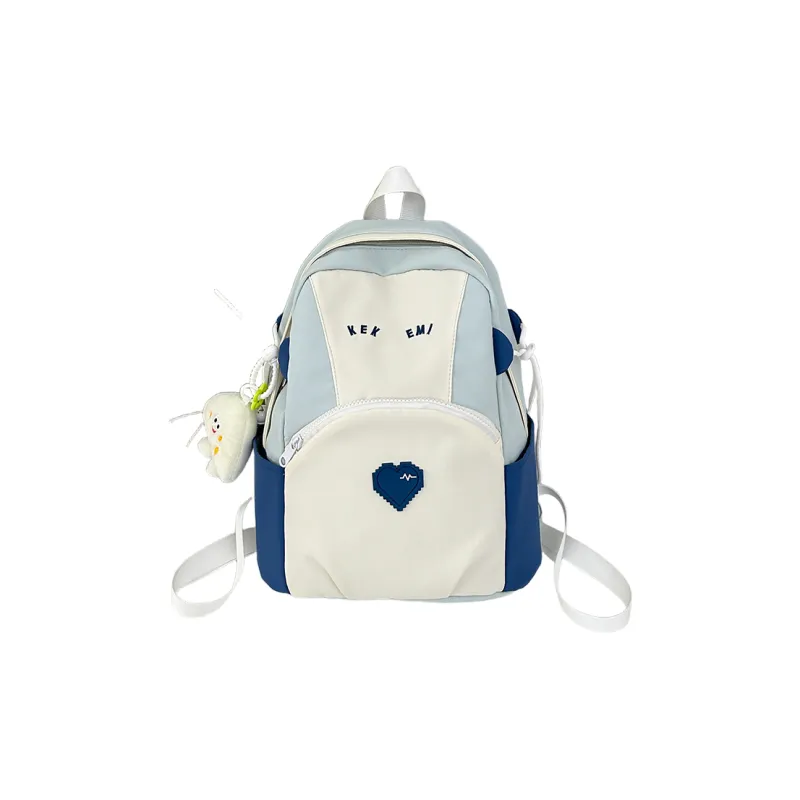 Wolfhorse Nylon Backpack Unisex Pink/Blue/Khaki-13