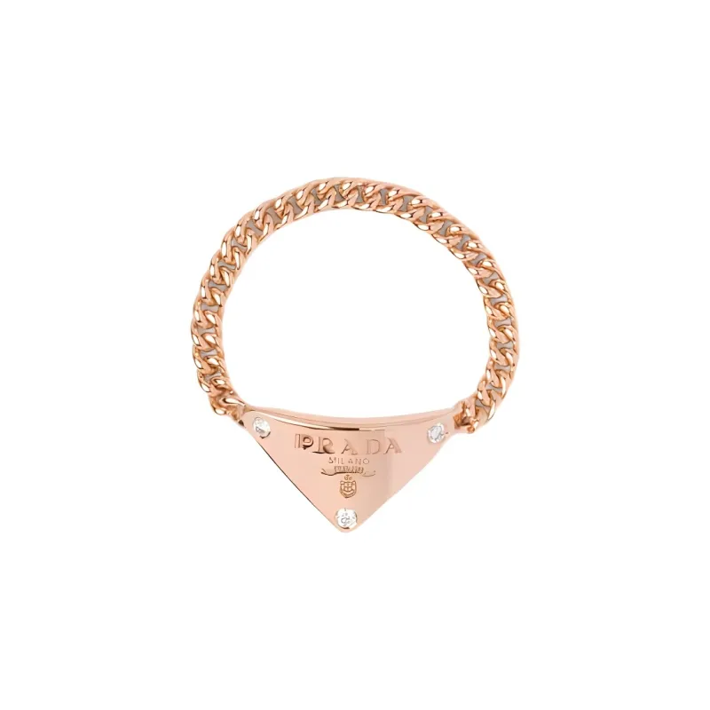 PRADA Rose Gold Rings Unisex Rose Gold-0