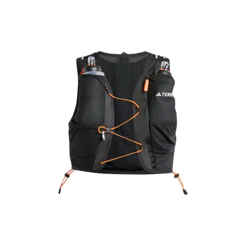 Adidas Terre Mountaineering Bag Outdoor Bag Recycled Material 5L Black & White & Orange Unisex