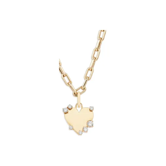 Adina Reyter X Yse Beauty 14K Yellow Gold Dog Tag Diamond Necklace-1