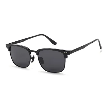 JEKA TR/Memory Plastic Metal Square Sunglasses Unisex
