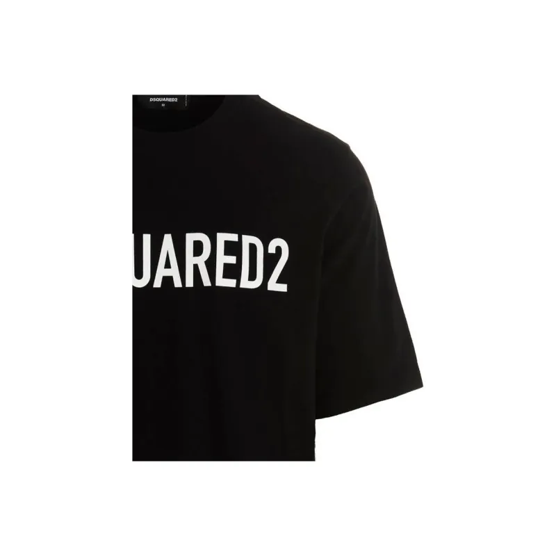 DSQUARED2 Logo Print Cotton T shirt-4