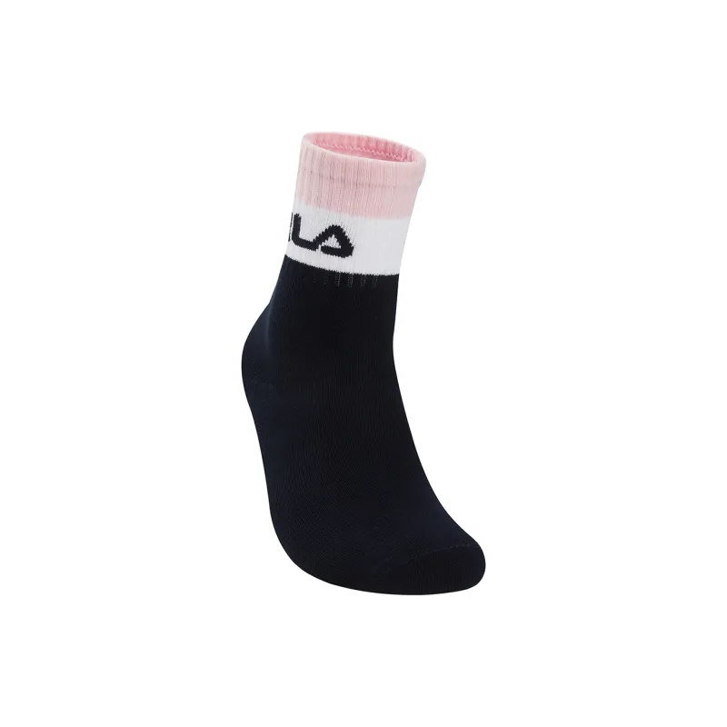 FILA ORIGINALE Mid Calf Socks Women's 1 Pack Snow Bright Pink-1
