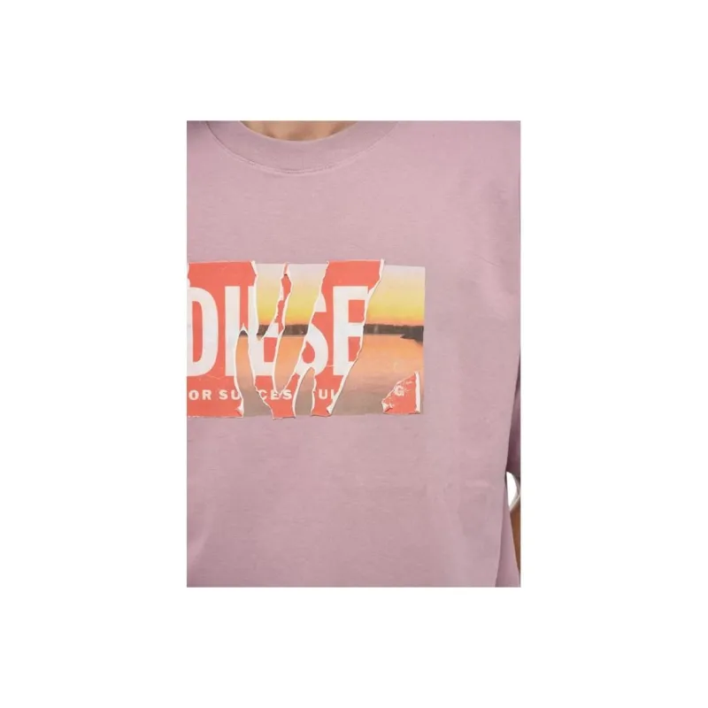 DIESEL T Shirts Men Pink-3
