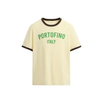 ZARA T Shirts Men Light Yellow