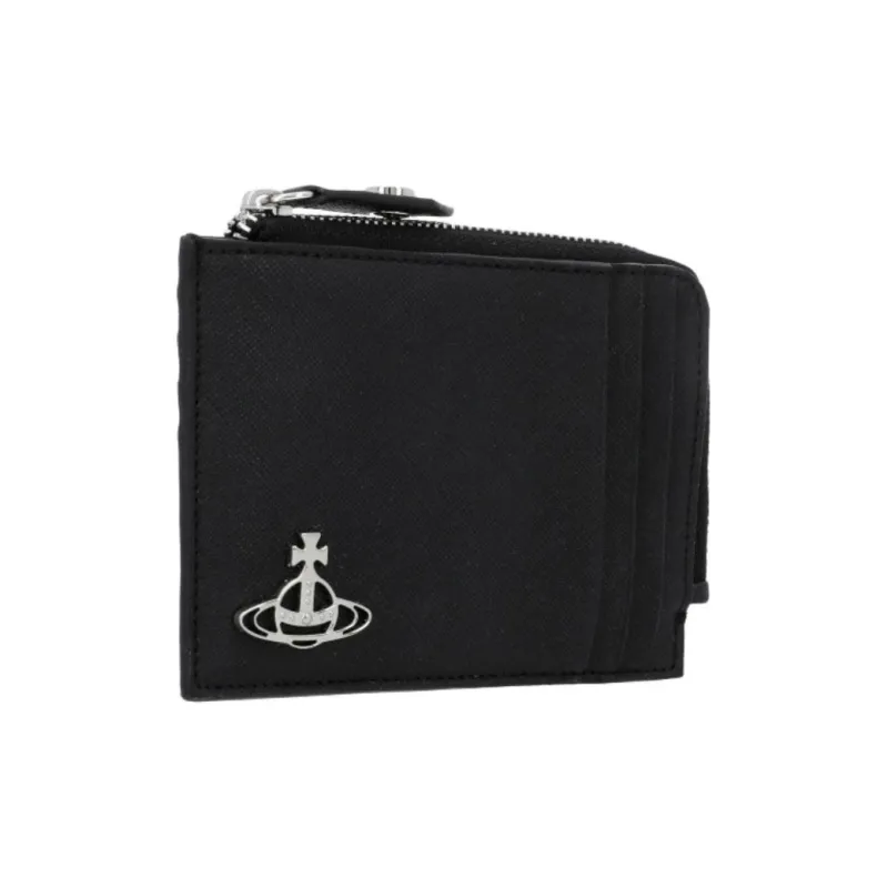 Vivienne Westwood Polyurethane Card Holder Women's Black-1