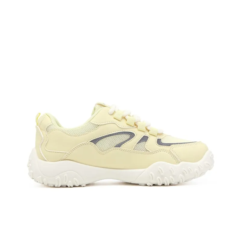 RENBEN Breathable And Lightweight Low Top Casual Shoes Women's Yellow-1