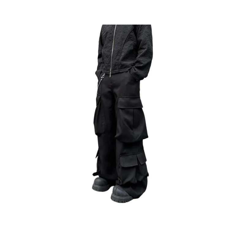 PISYPOX Cargo Pants Unisex Black-0