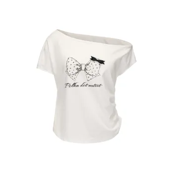 CHIWAWAMEME T Shirts Women's Polka Dot