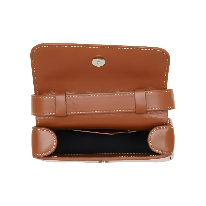 PALM ANGELS Calfskin Crossbody Bag Shoulder Bag Women's Brown-2
