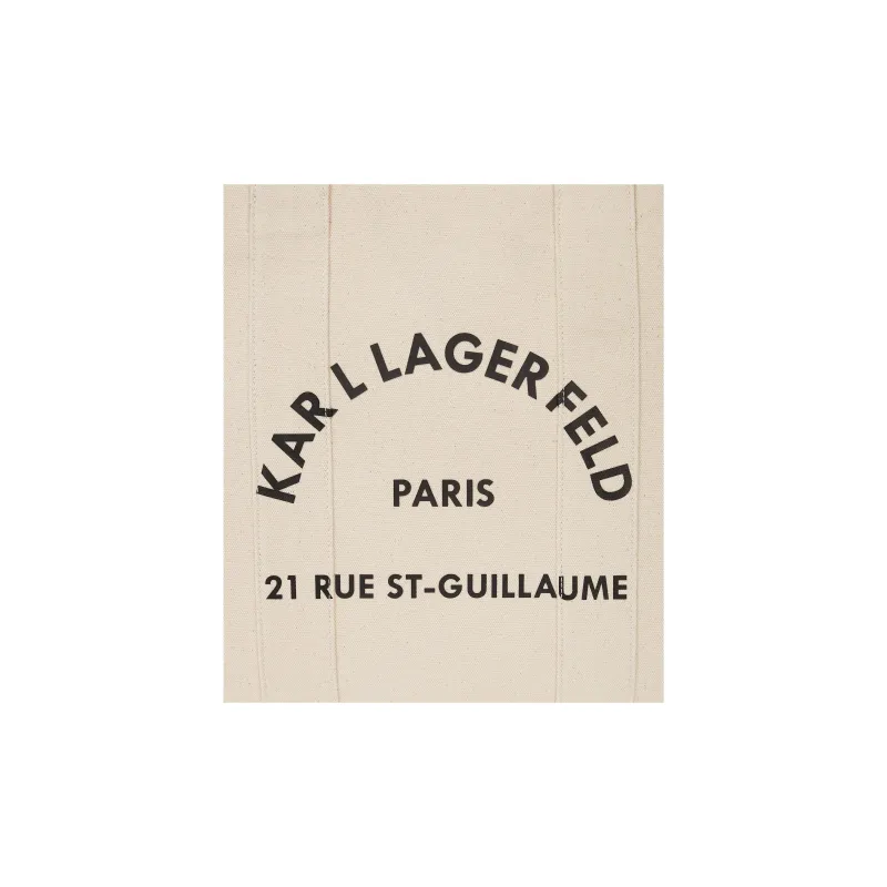 KARL LAGERFELD Recycled Cotton Tote Bag, Shopping Bag, Shoulder Bag Tubas Women's Natural-3