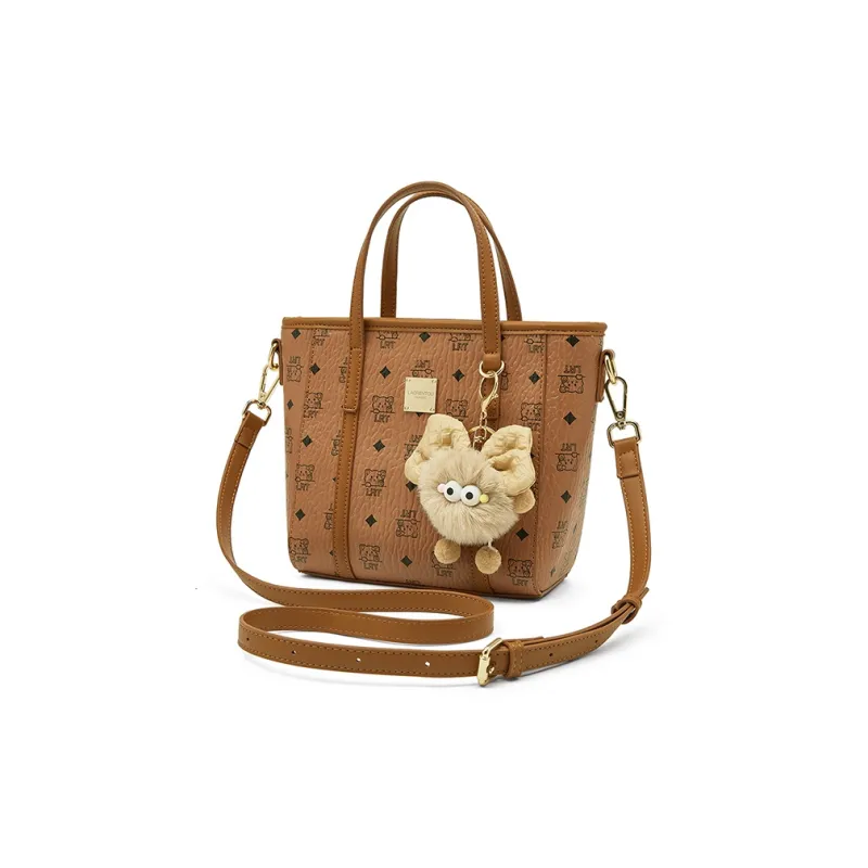 Old Man's Head Synthetic Leather Shoulder Bag, Crossbody Bag, Handbag Regular Women's Brown/Pink-1