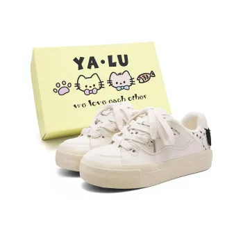 Yalu Low Top Skateboard Shoes Women's Ecru