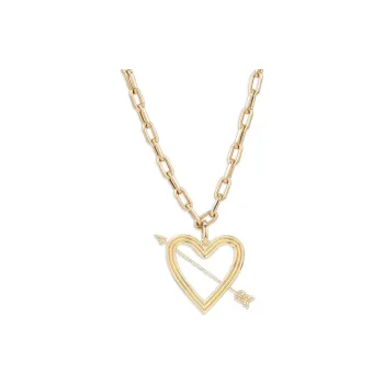 Adina Reyter 14K Yellow Gold Heart And Arrow Diamond Necklace