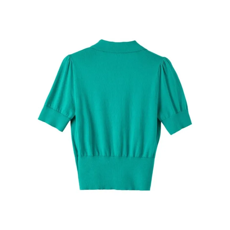 Late White Knitwear Women's Peacock Blue-1