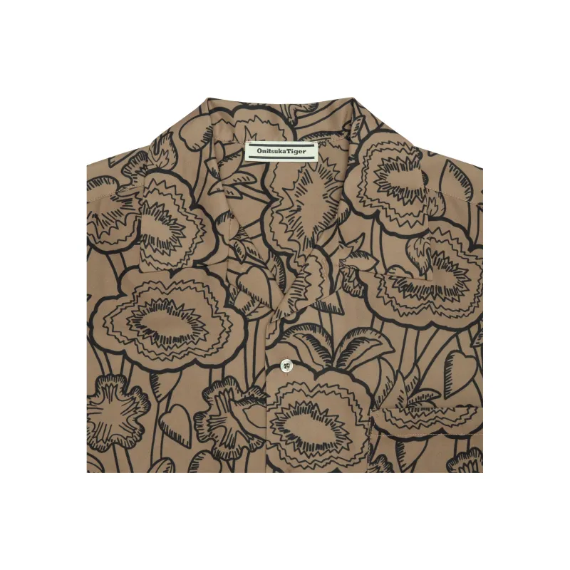 Onitsuka Tiger PRINTED Shirt Men's Light Brown-3