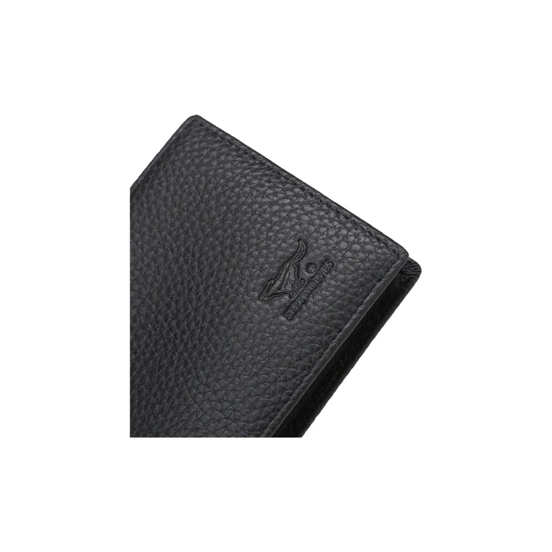 SEPTWOLVES Cow Leather Card Holder For Driver's License And Vehicle Registration Unisex Black-5