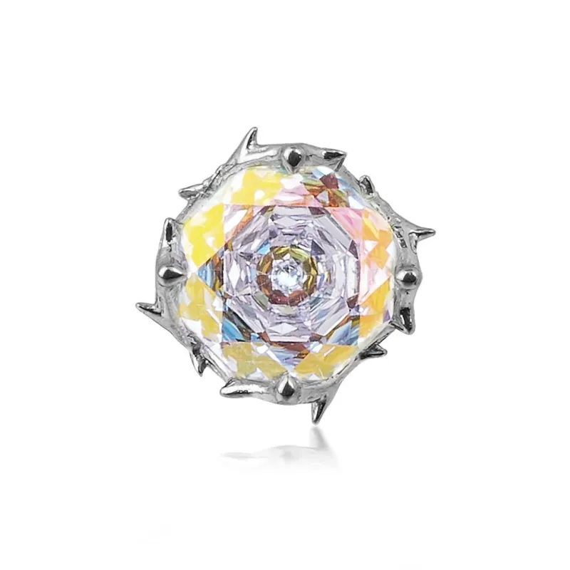 WIC Zircon Stud Earrings Unisex-0