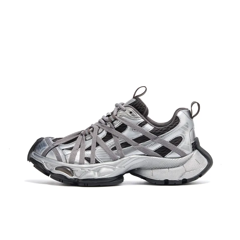 Hotwind Low Top Chunky Sneakers Unisex Black Gray-11