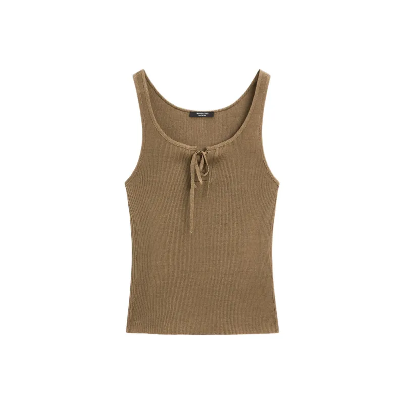 Massimo Dutti Tank Tops Women's Green-0