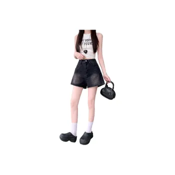 GOSO Denim Shorts Women's Black Gray Color