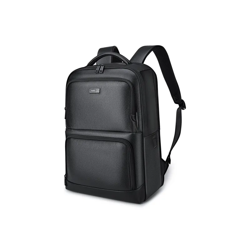 WilliamPOLO Cow Leather Backpack Men's Black-1