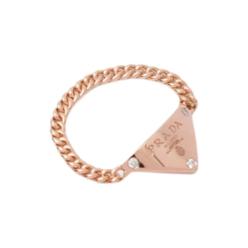 PRADA Rose Gold Rings Unisex Rose Gold-1