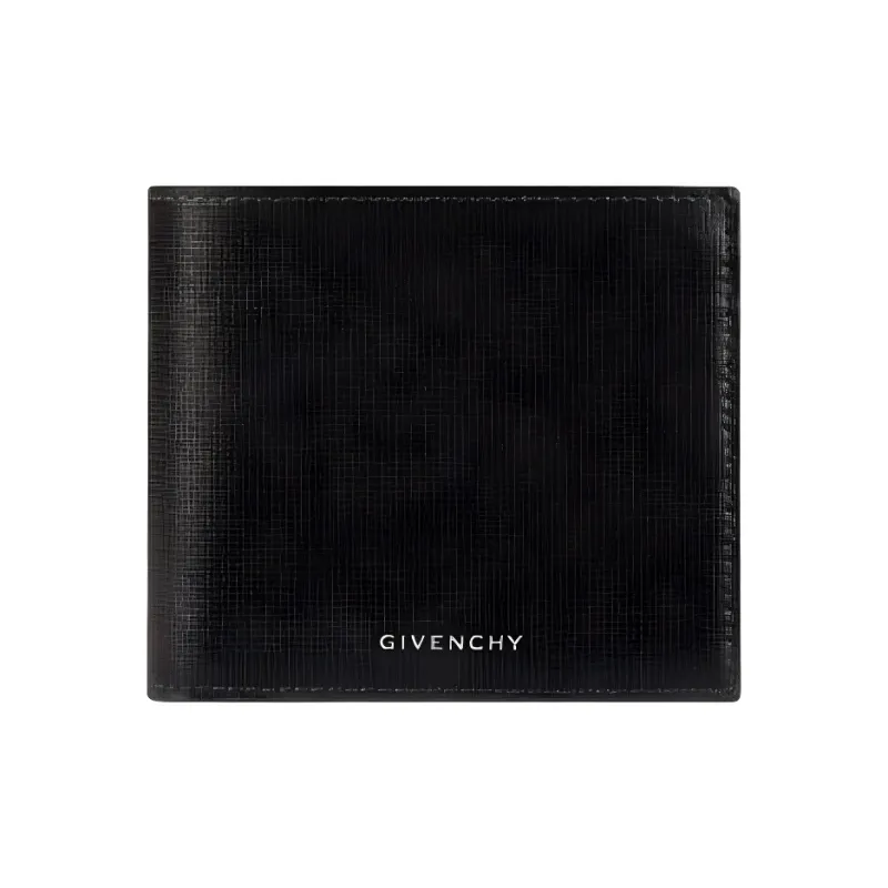 GIVENCHY Calfskin Wallet Women's Black & Burgundy-0