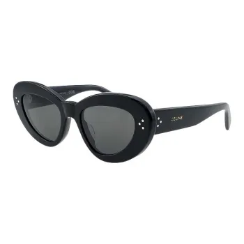 CELINE Plate Frame Cat Eye Sunglasses Women's Black