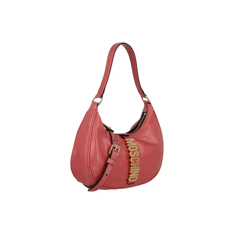MOSCHINO Viscose Hobo Bag Shoulder Bag Crossbody Bag Handbag Women's Light Pink-1
