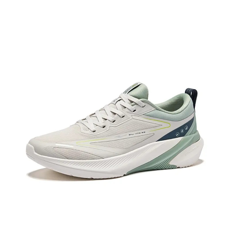 Erke Shock Absorbers Rebound Low Top City Commute Running Shoes Men's Wild Gray Emerald Wave-2