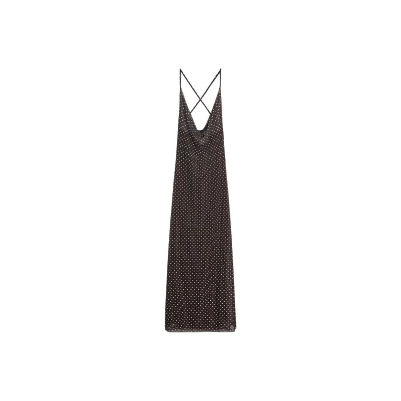 ZARA Slip Dresses Women's Brown/Nude-0