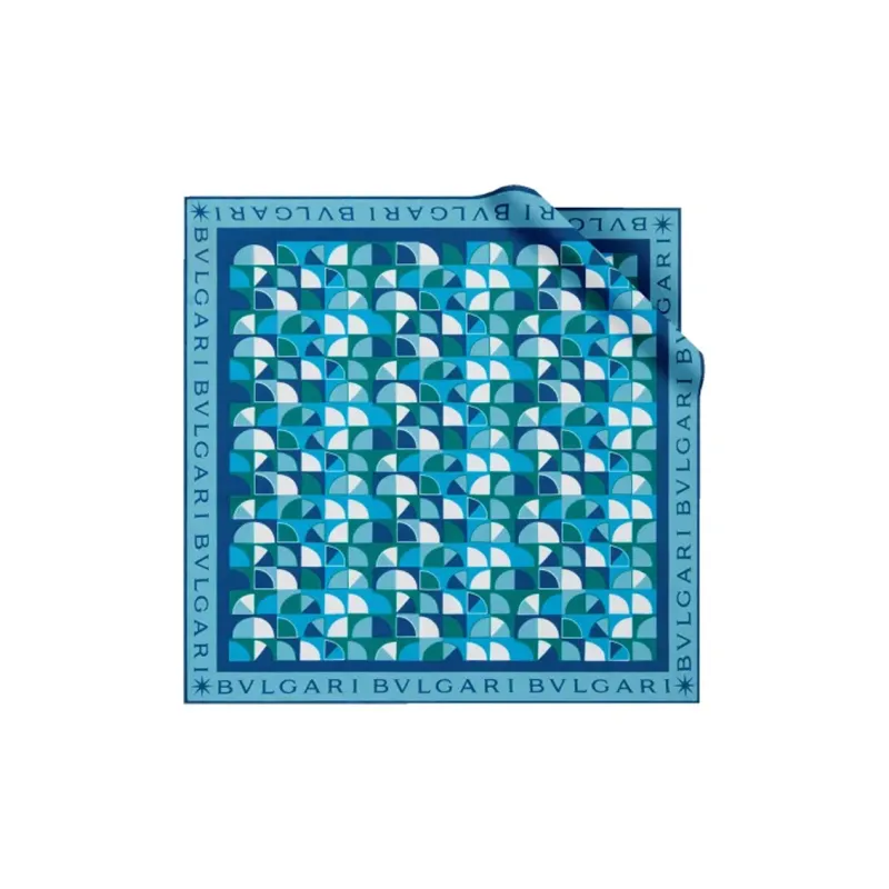 BVLGARI Silk Scarves Women's Blue-0