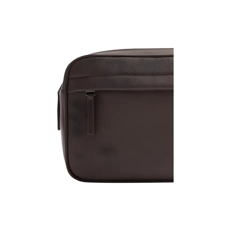 ZARA Polyurethane Toiletry Bag, Makeup Bag Men's Brown-2
