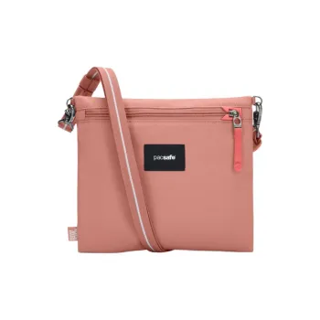 PACSAFE Recycled PET Shoulder Bag, Crossbody Bag Women's Rose Pink
