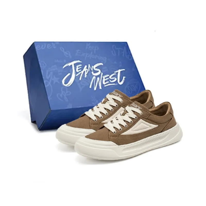 JEANSWEST Canvas Shoes Men Low Top White-5