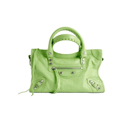 Balenciaga Le City Arena Lambskin Shoulder Bag, Crossbody Bag, Handbag Trumpets Women's Green