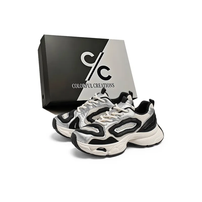 Colorful Creations Anti Slip Wear Resistant Low Top Chunky Sneakers Men's-0