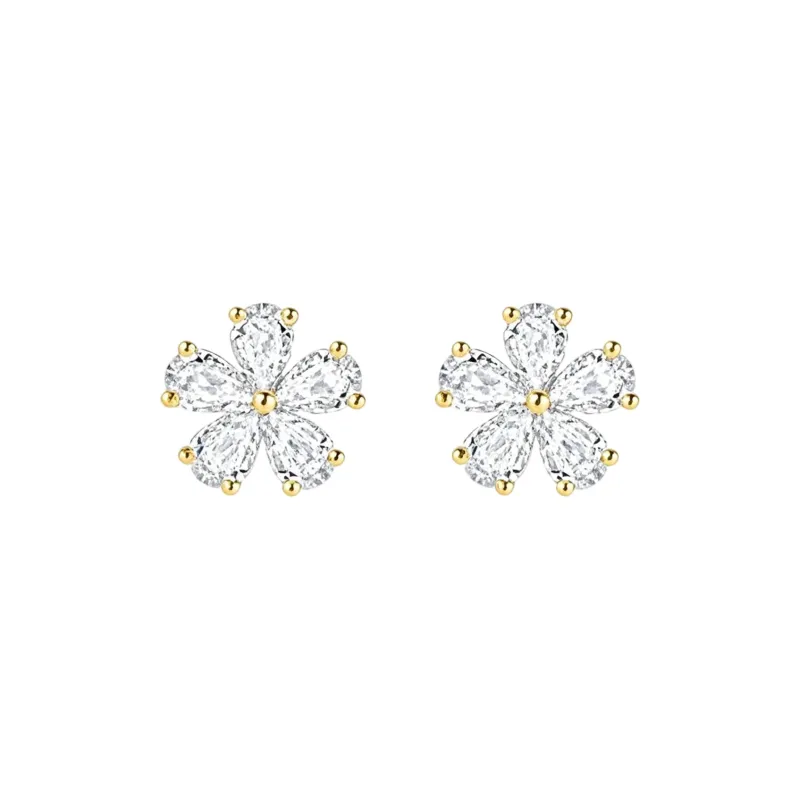 WAW Artificial Zircon Stud Earrings Women's-0