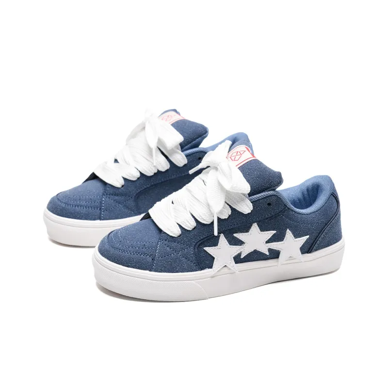 T628 Stars Puffy Shoes Slip Resistant, Abrasion Resistant, Lightweight Low Top Skateboard Shoes Unisex-108