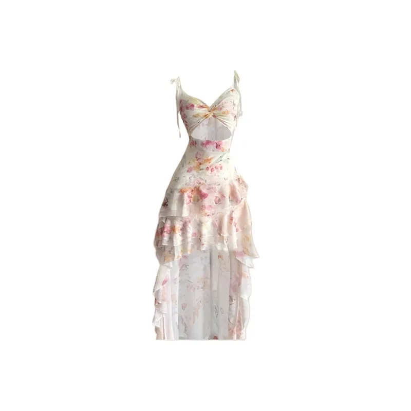 GUOZHEN Slip Dresses Women's Floral-0
