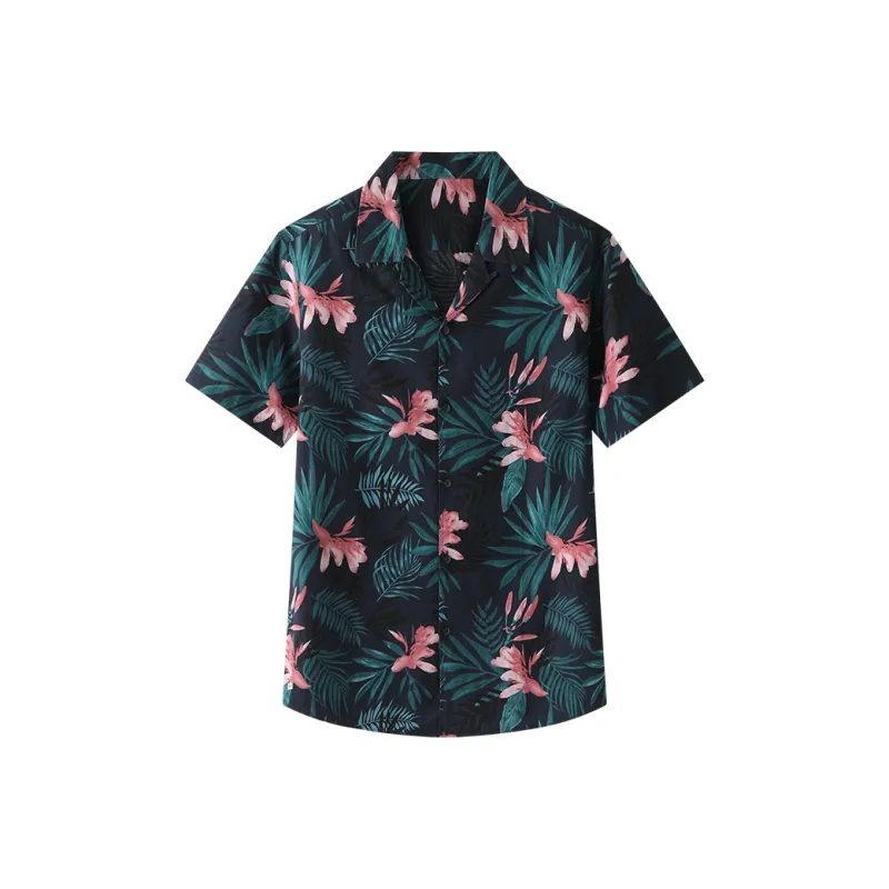 ARTSDON Shirts Men Navy Blue Pattern-0