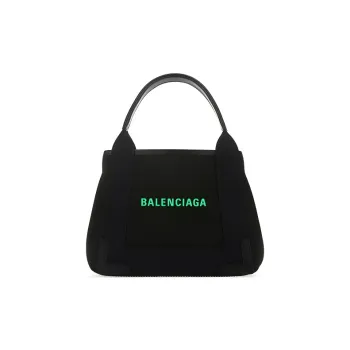 Balenciaga Cow Leather Canvas Canvas Bag Extra Small Unisex Black