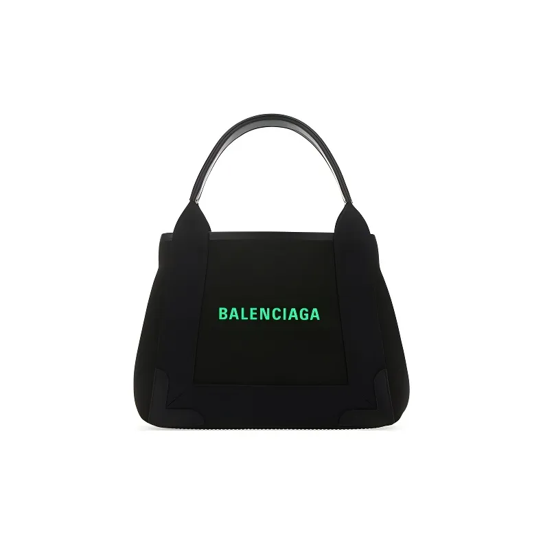 Balenciaga Cow Leather Canvas Canvas Bag Extra Small Unisex Black-0
