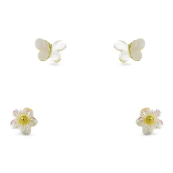 JOYDINNY Alloy Stud Earrings Women's