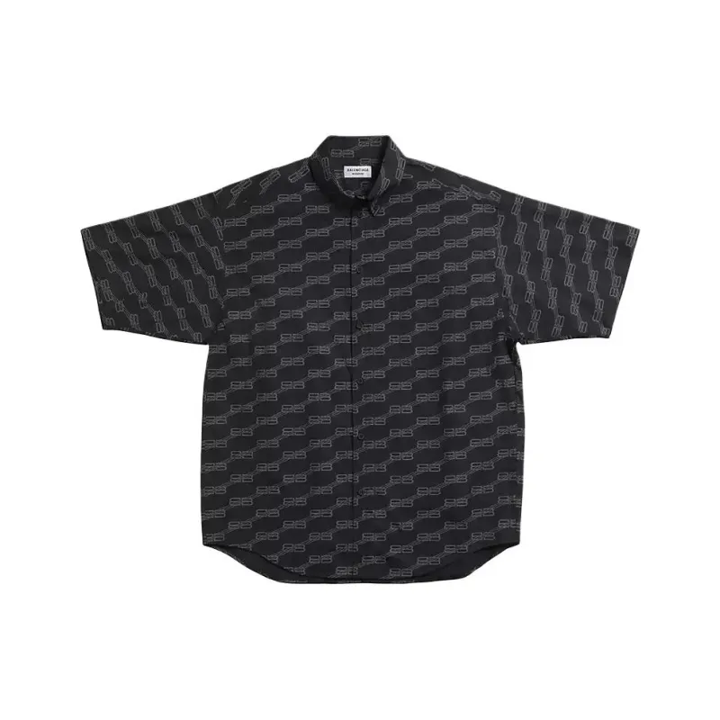 Balenciaga SS25 Shirt Regular Fit Women's Black Gray-0
