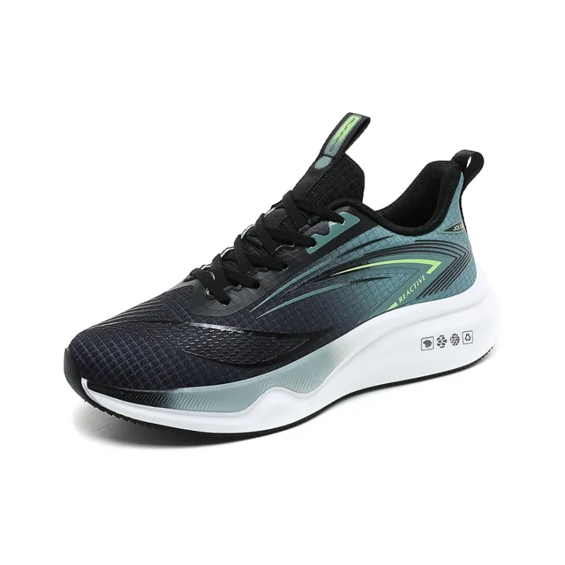 Gaius Durant Abrasion Resistant Lightweight Slip Resistant Low Top Running Shoes Men's Black Green-1