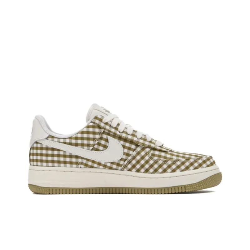 Nike Air Force 1 Anti Slip Wear Resistant Low Top Skateboard Shoes Women's Beige Brown-1