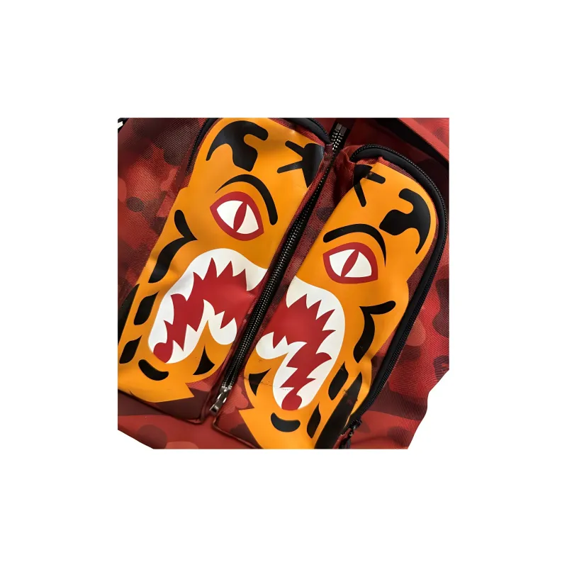 A BATHING APE Bape Polyester Backpack Medium Size Unisex Red-2